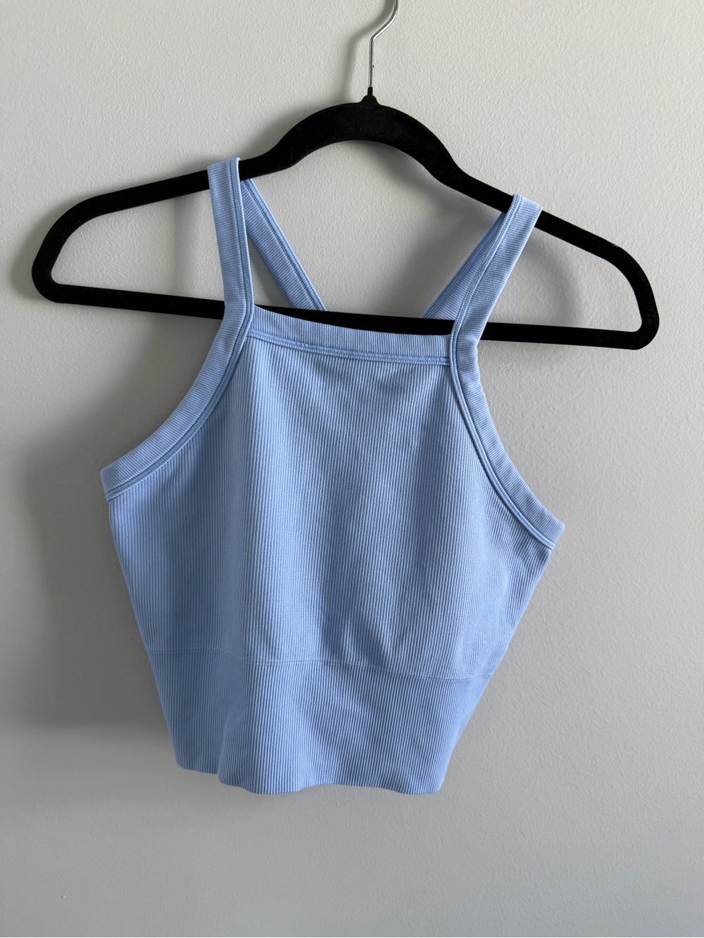 Athleta Pastel Blue Ribbed Square-Neck Tank
